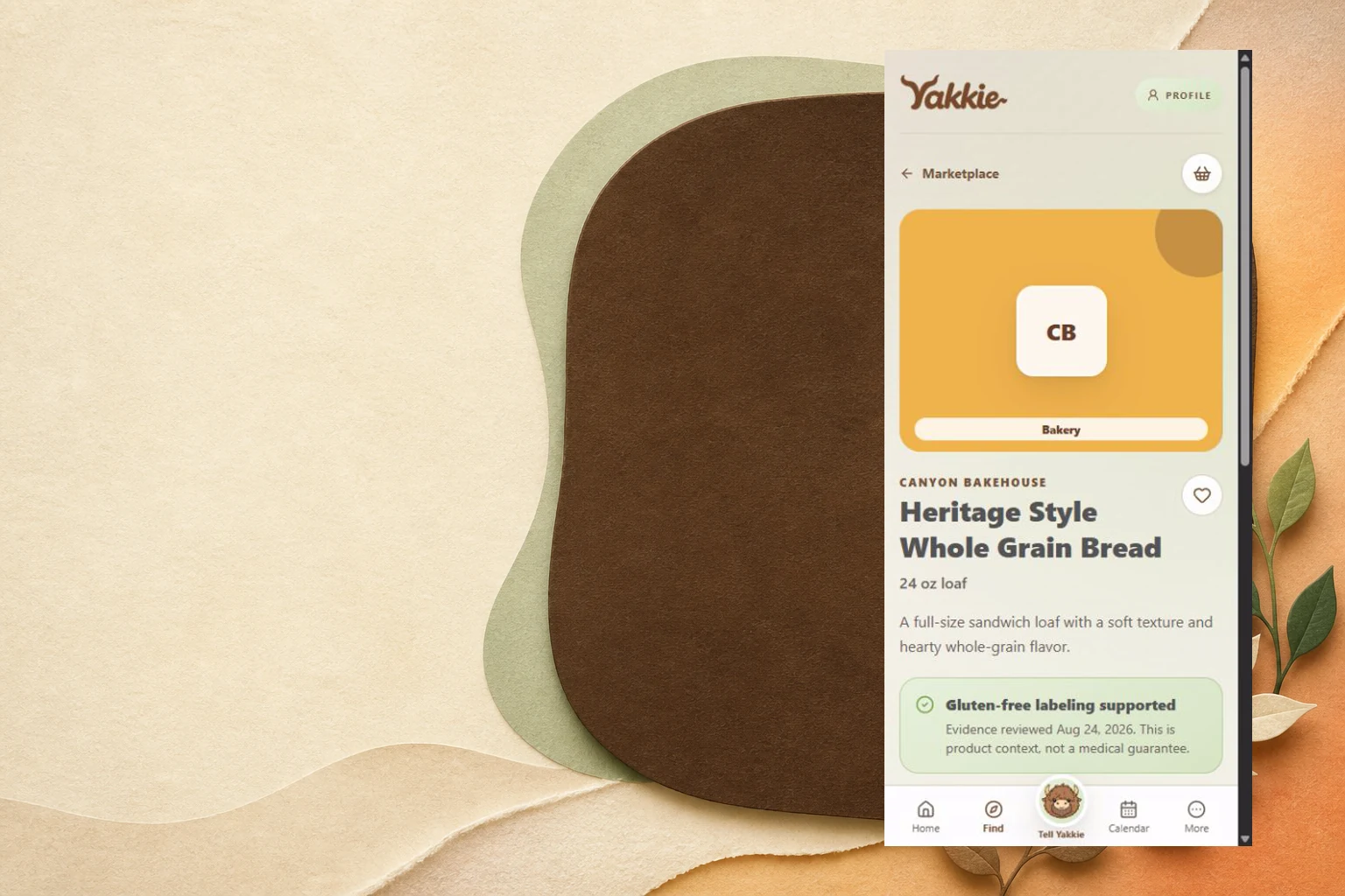 Yakkie product detail showing exact-product evidence and its review date